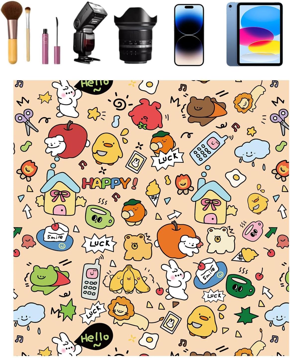 Sac de maquillage organisé : la solution idéale pour les femmes en voyage Optimisez votre rangement de cosmétiques avec ce sac en tissu adhésif élégant – Image 9