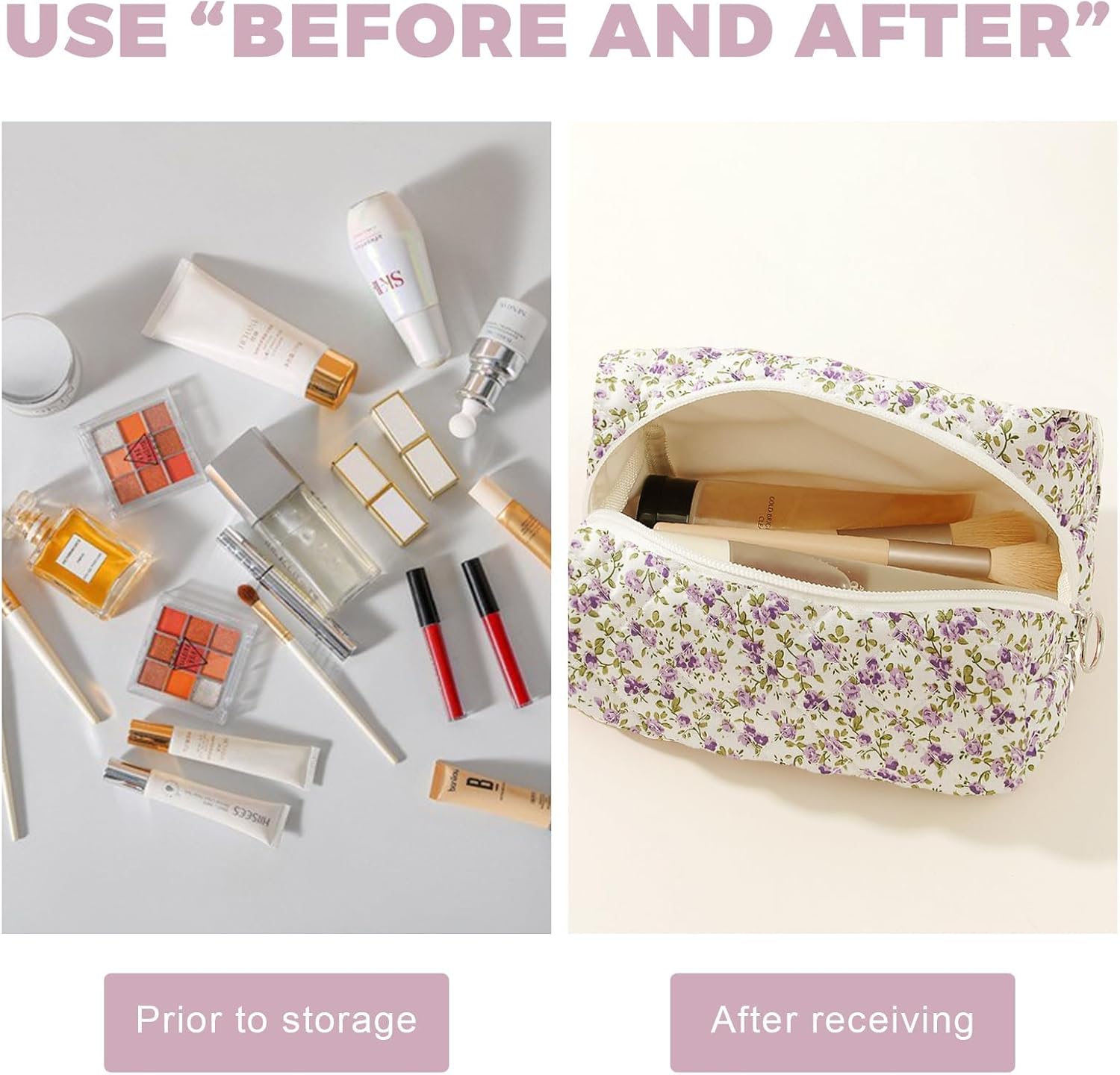 Trousse de maquillage matelassée : élégance et grande capacité pour les passionnées de beauté – Image 5