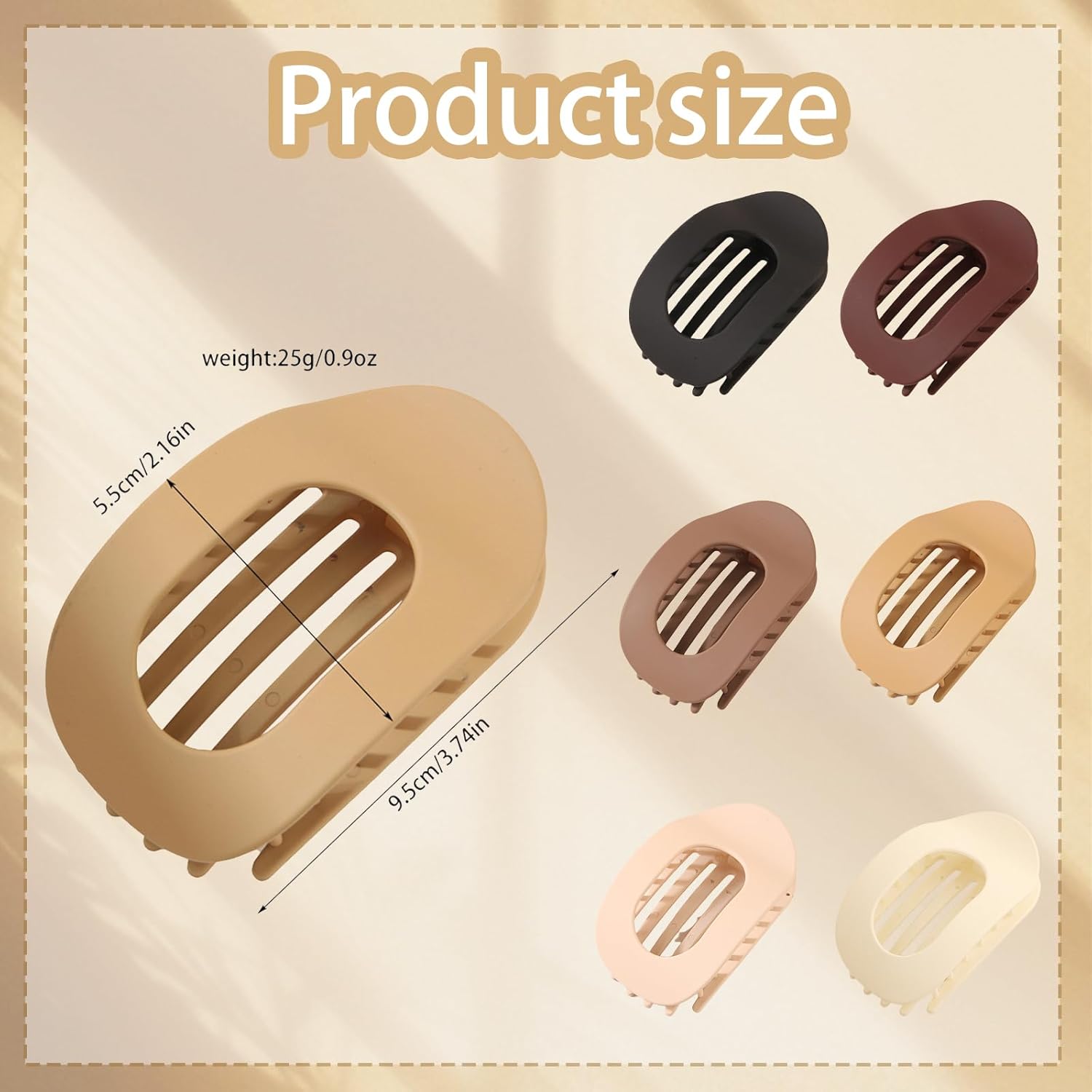 Pinces à cheveux plates : lot de 6 pinces ergonomiques pour femmes aux cheveux épais, fins ou bouclés Profitez d'une tenue solide et élégante grâce à leur grand bec de canard mat – Image 2