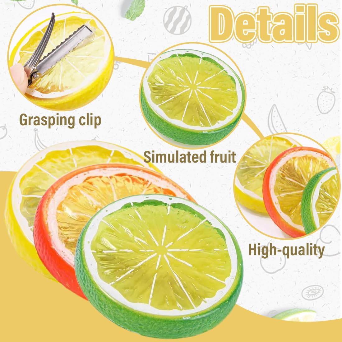 Accessoires de cheveux mignons : barrettes citron pour un look fruité et tendance – Image 2