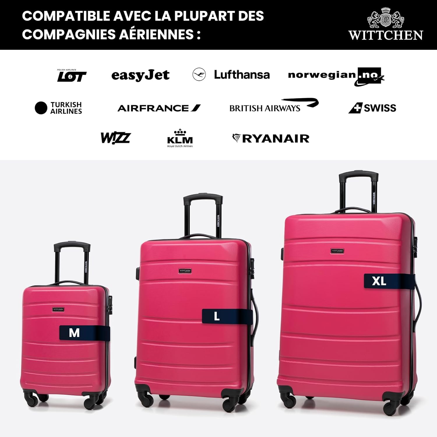 Valise rigide en ABS : l'alliée parfaite pour les voyageurs modernes Découvrez notre bagage à main avec 4 roulettes pivotantes et serrure à combinaison pour un voyage en toute sérénité – Image 6