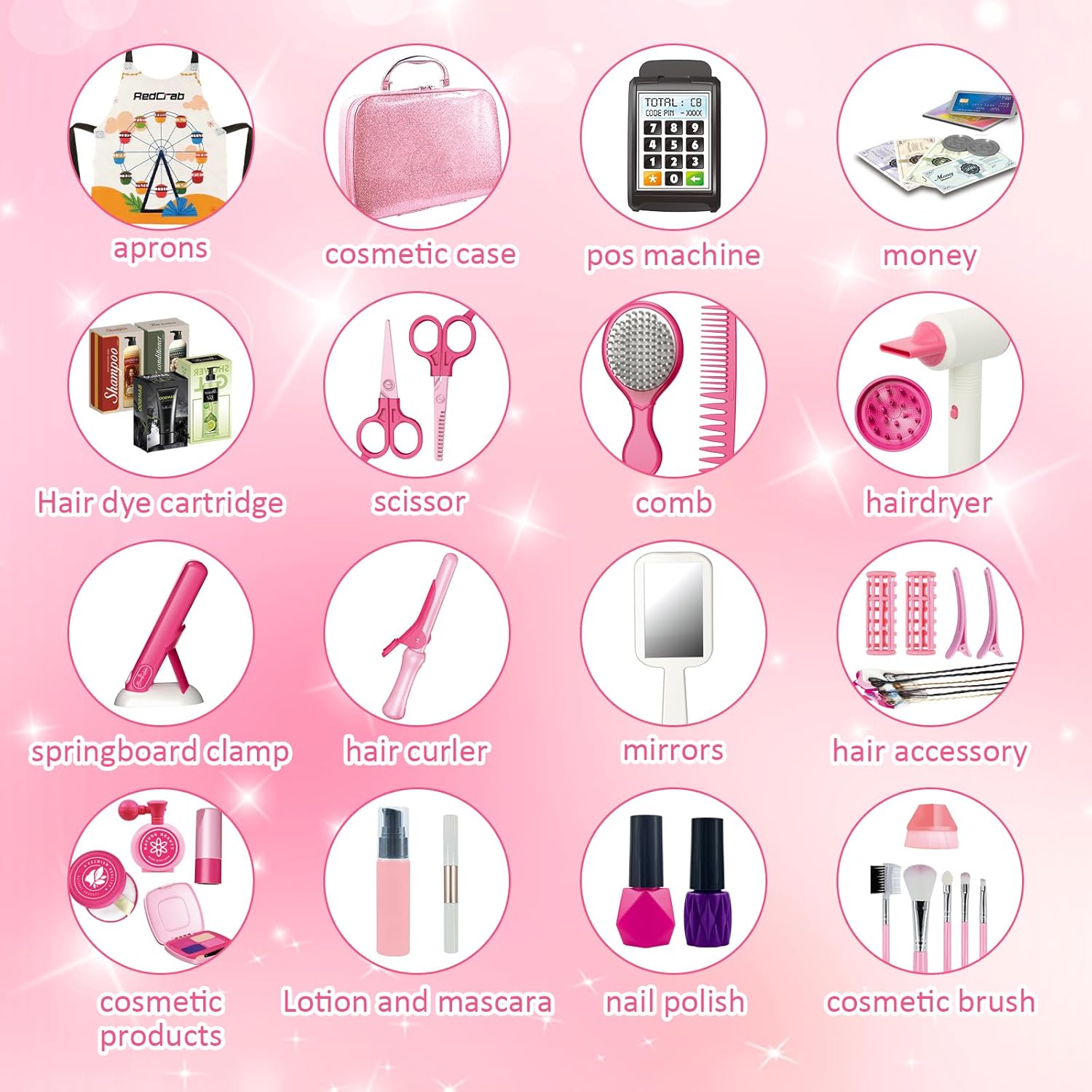 Coiffeur et trousse de beauté pour fille : 55 pièces pour des jeux de rôle créatifs et amusants à partir de 3 ans – Image 5