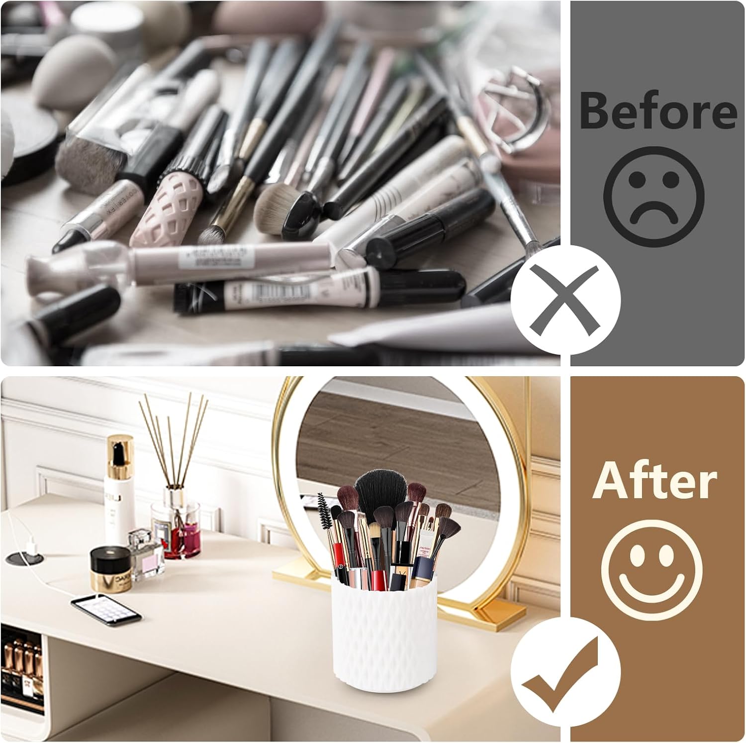 Organisateur de maquillage 360° : rangement élégant pour les passionnées de beauté – Image 5