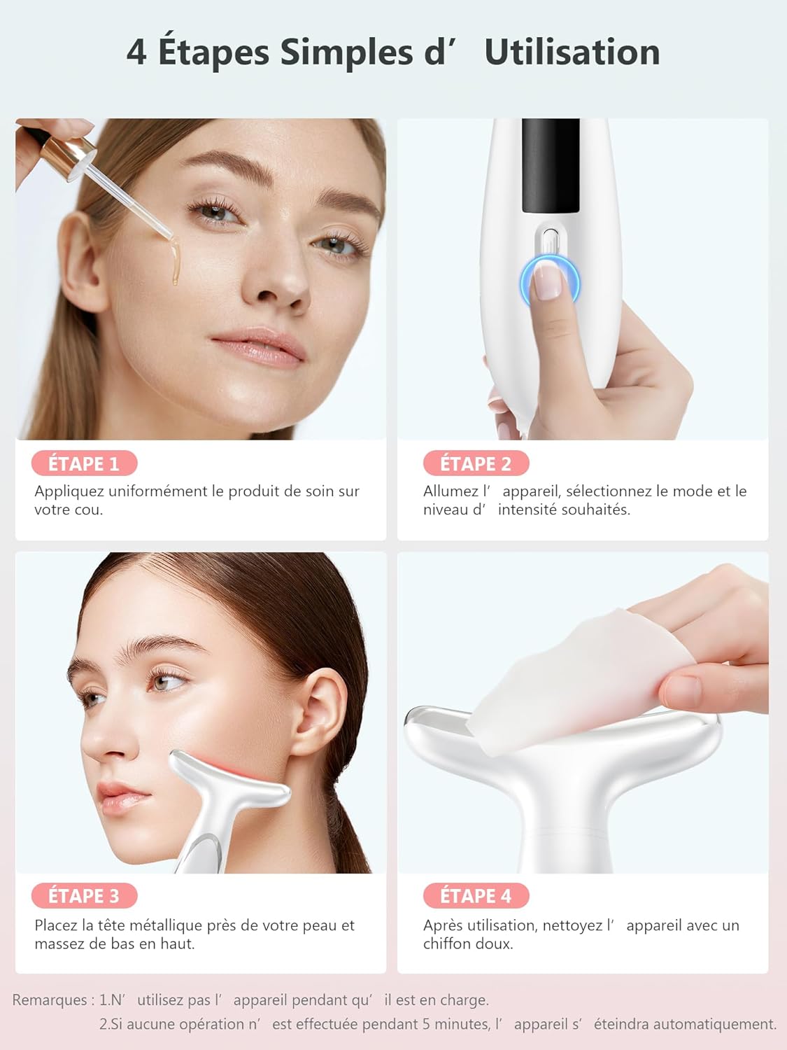 Appareil anti-rides visage : massage lifting pour un teint éclatant et raffermi – Image 6