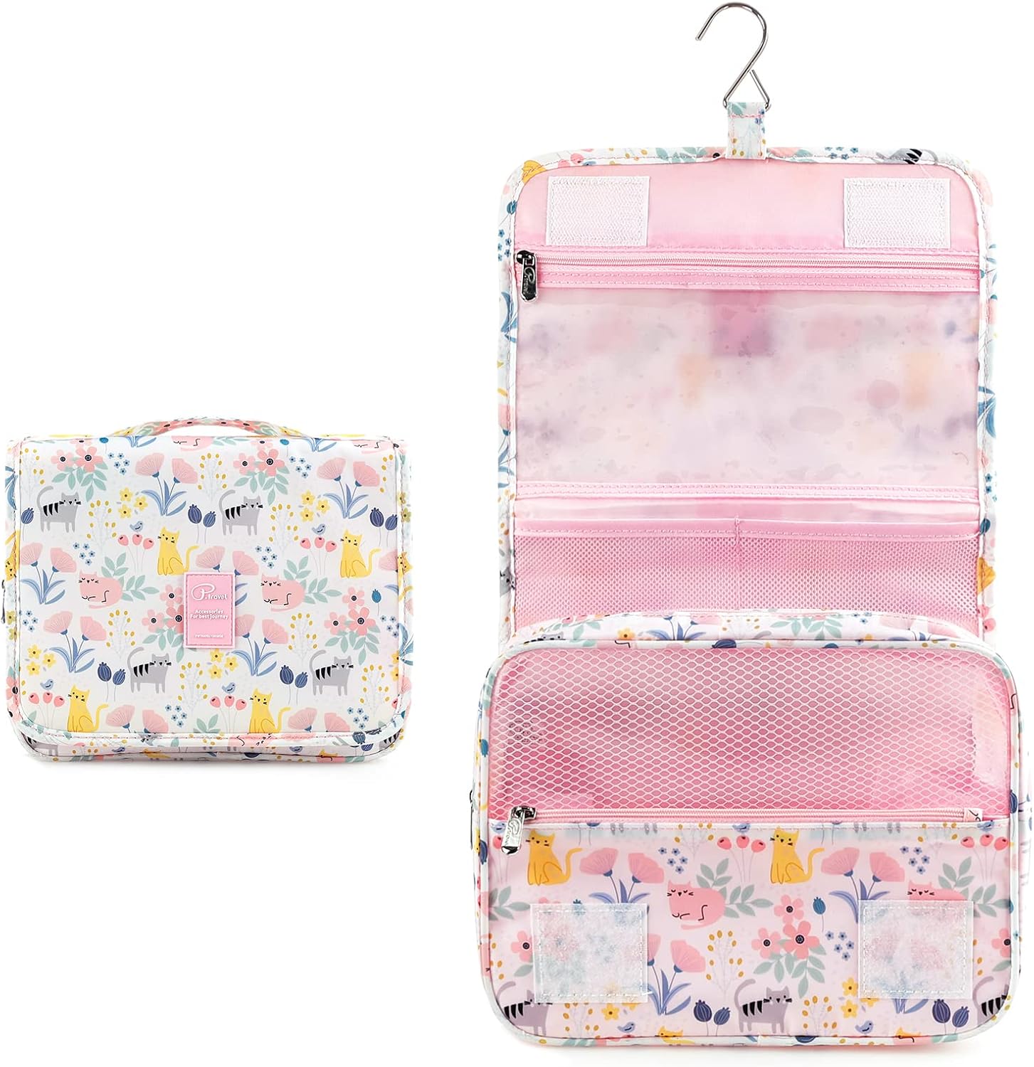 Trousse de toilette imperméable pliable : le compagnon idéal pour le maquillage des femmes, filles et enfants en voyage