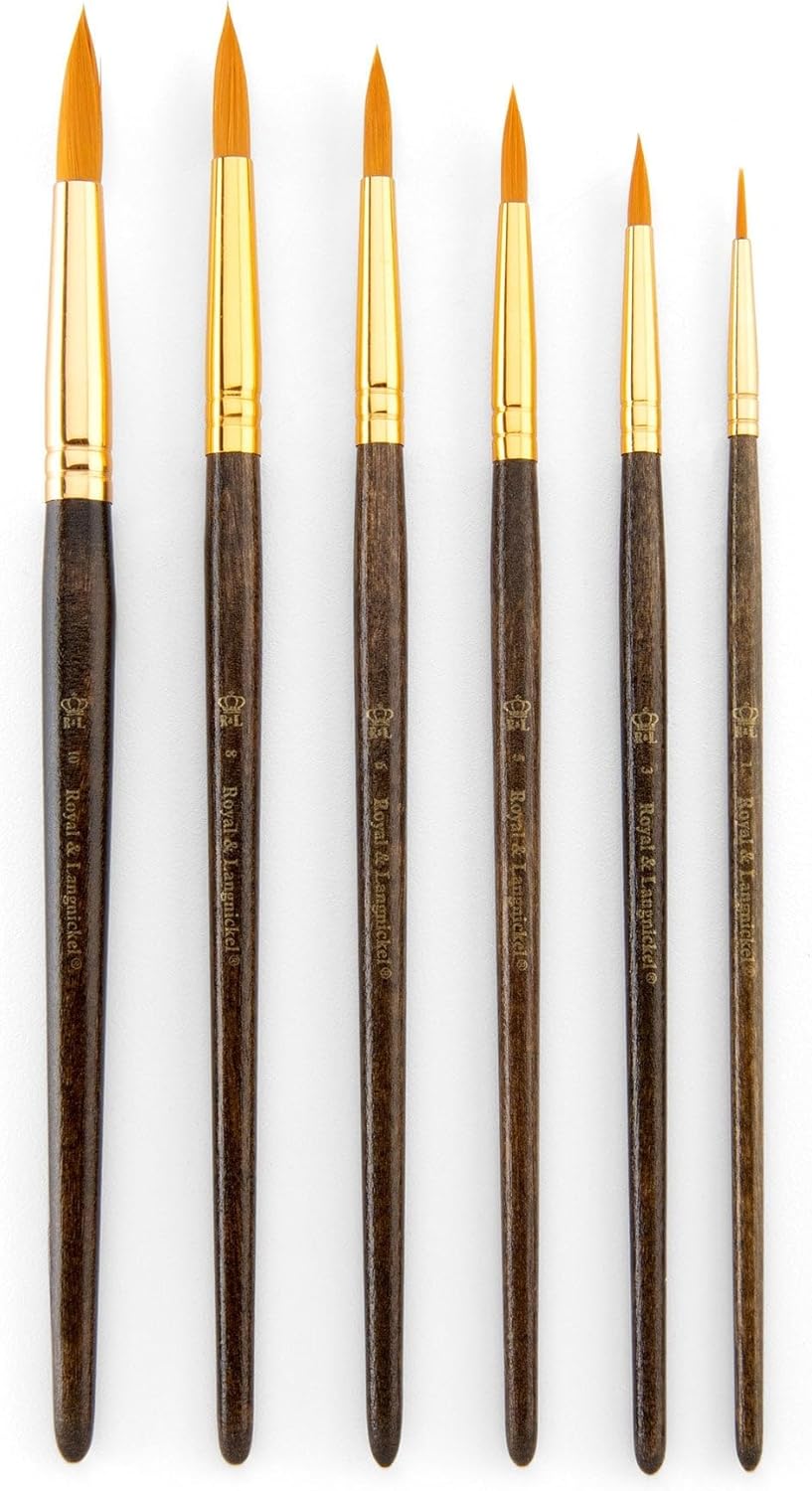 Pinceaux ronds Taklon Or : le set parfait de 6 pièces pour les artistes exigeants – Image 2