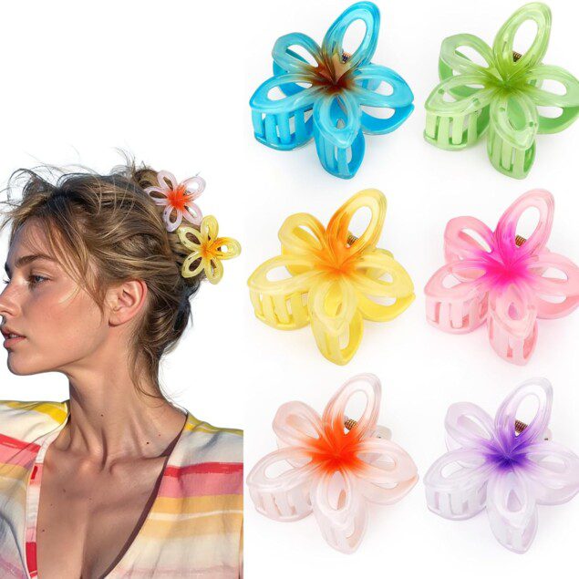 Pince cheveux fleur : 6 pièces antidérapantes pour femmes et filles, idéales pour sublimer vos coiffures épaisses
