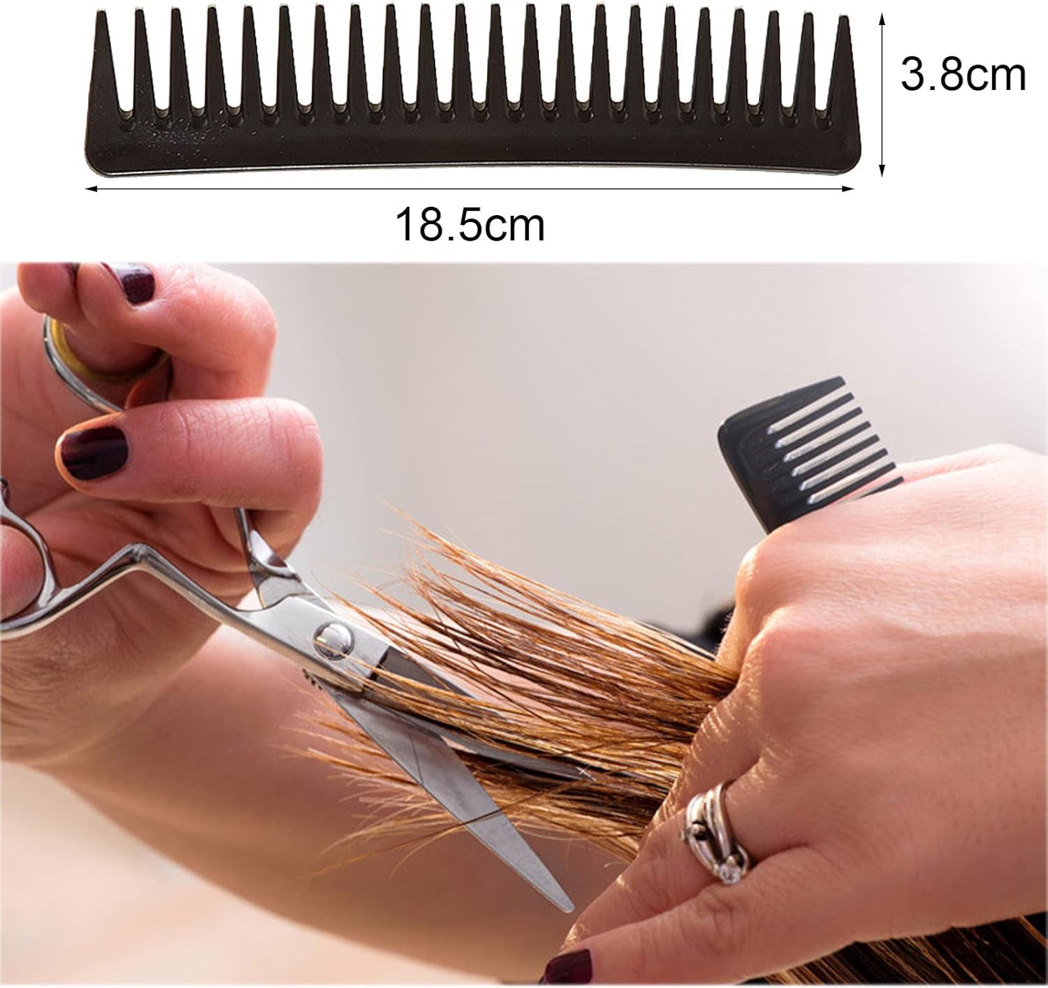 Peigne à dents larges pour cheveux bouclés : un ensemble professionnel anti-statique et résistant à la chaleur – Image 3