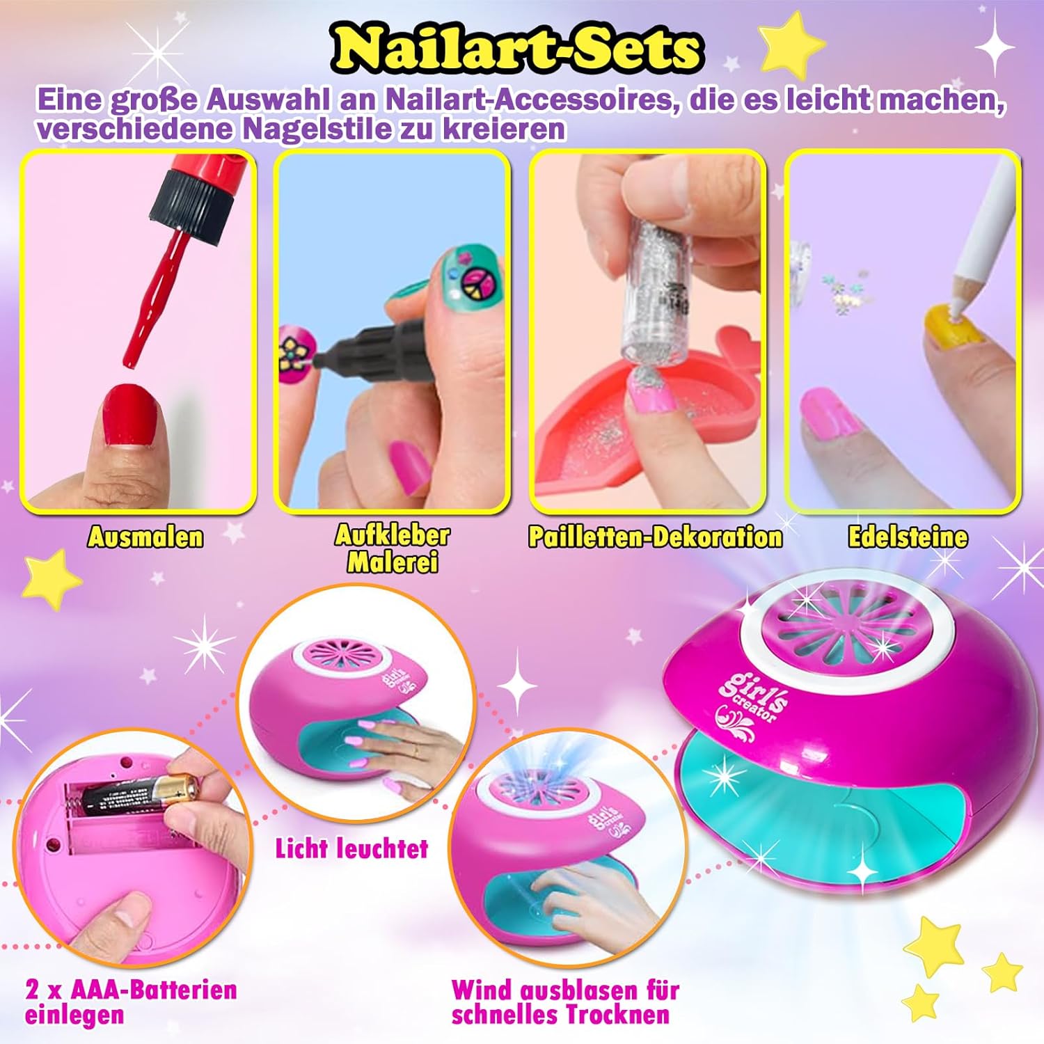 Kit manucure pour enfant : vernis colorés et jouets créatifs pour un cadeau d'anniversaire inoubliable – Image 6