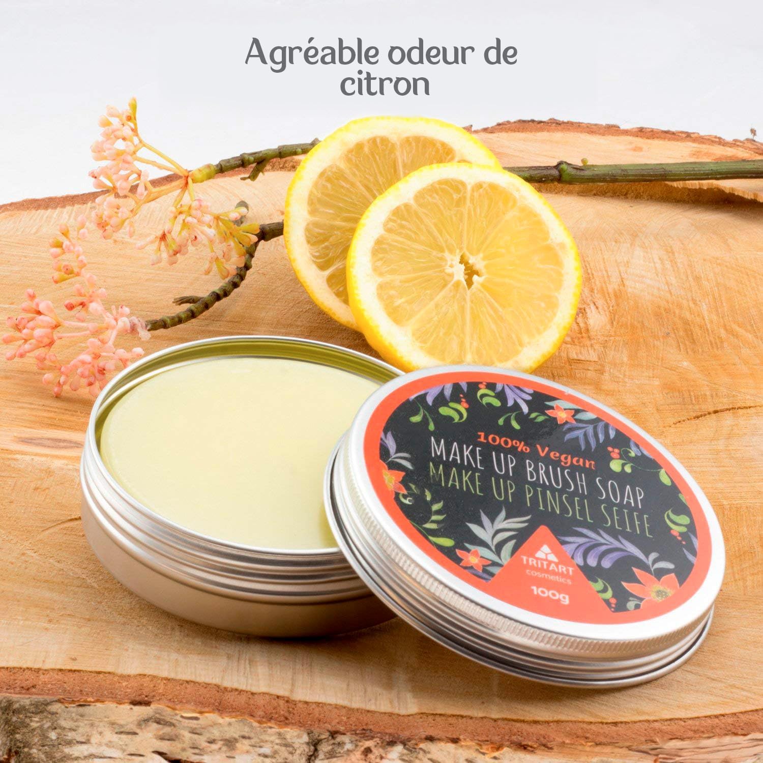 Savon nettoyant pinceaux maquillage : l'outil idéal pour les passionnés de beauté Découvrez un savon vegan et un tapis de nettoyage pour des pinceaux impeccables et prolonger la vie de votre maquillage ! – Image 2