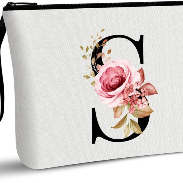 Trousse de toilette personnalisée A à Z : le cadeau parfait pour femme et demoiselle d'honneur