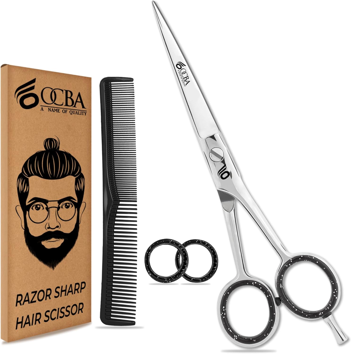 Ciseaux de coiffure professionnels 6 pouces en acier inoxydable : l'outil idéal pour hommes et femmes