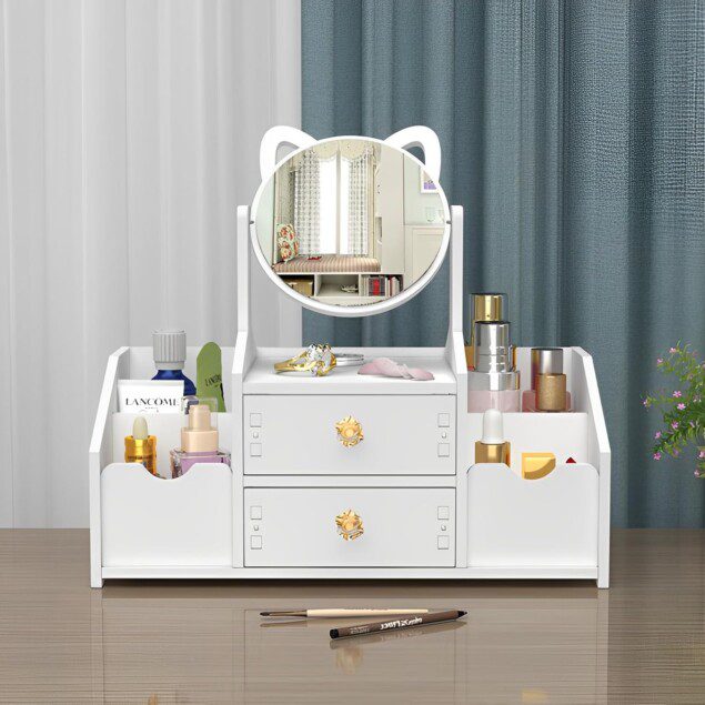Organisateur de maquillage élégant : rangement cosmétique pratique pour les passionnées de beauté