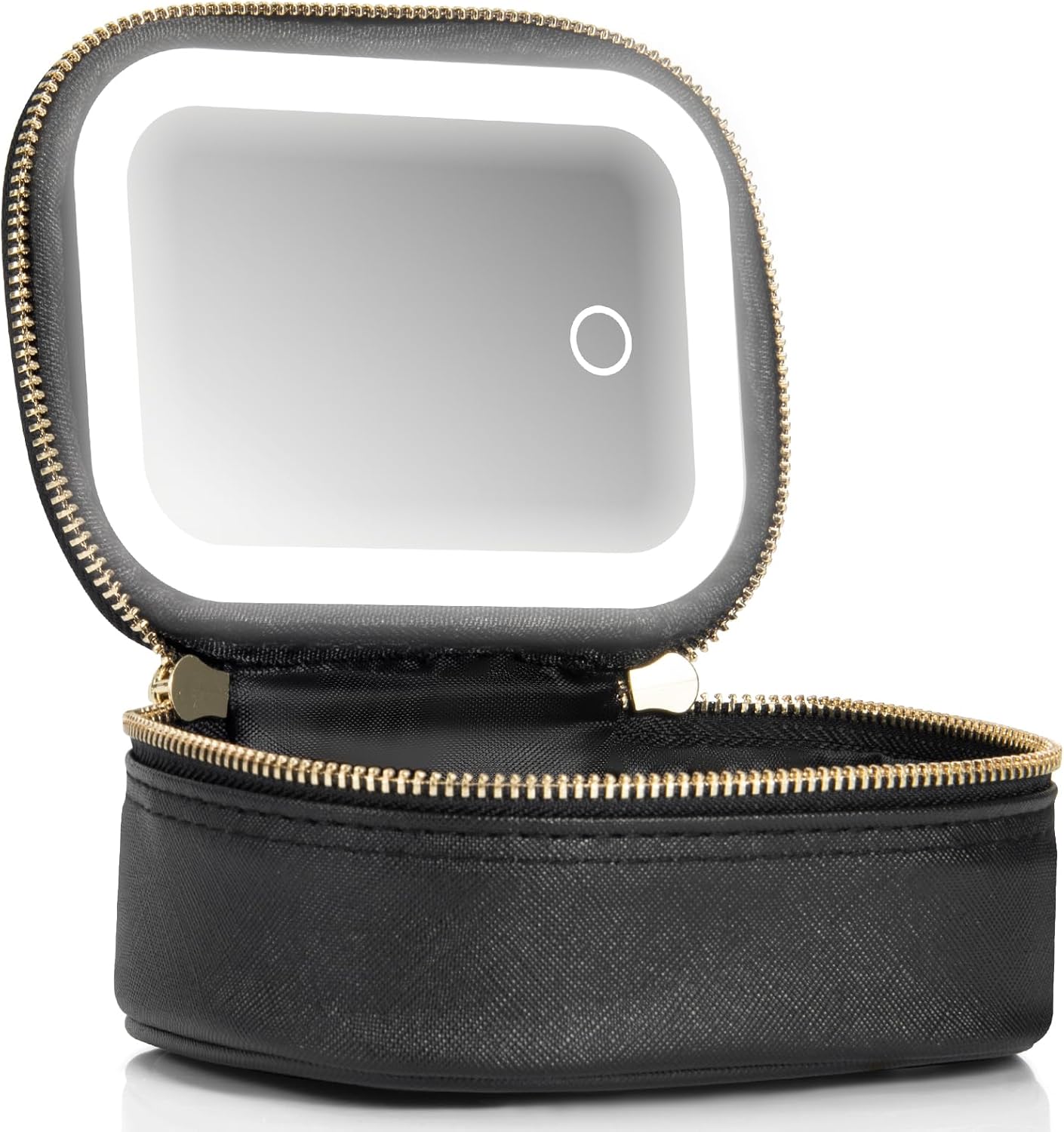 Petite trousse de maquillage de voyage : l'organiseur idéal pour les femmes en déplacement avec miroir et lumière réglable