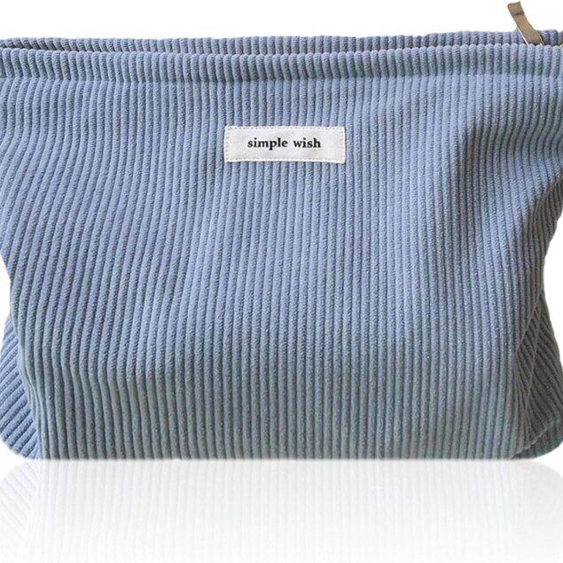 Trousse de toilette femme en velours côtelé : l'accessoire essentiel pour le voyage, l'école et le shopping