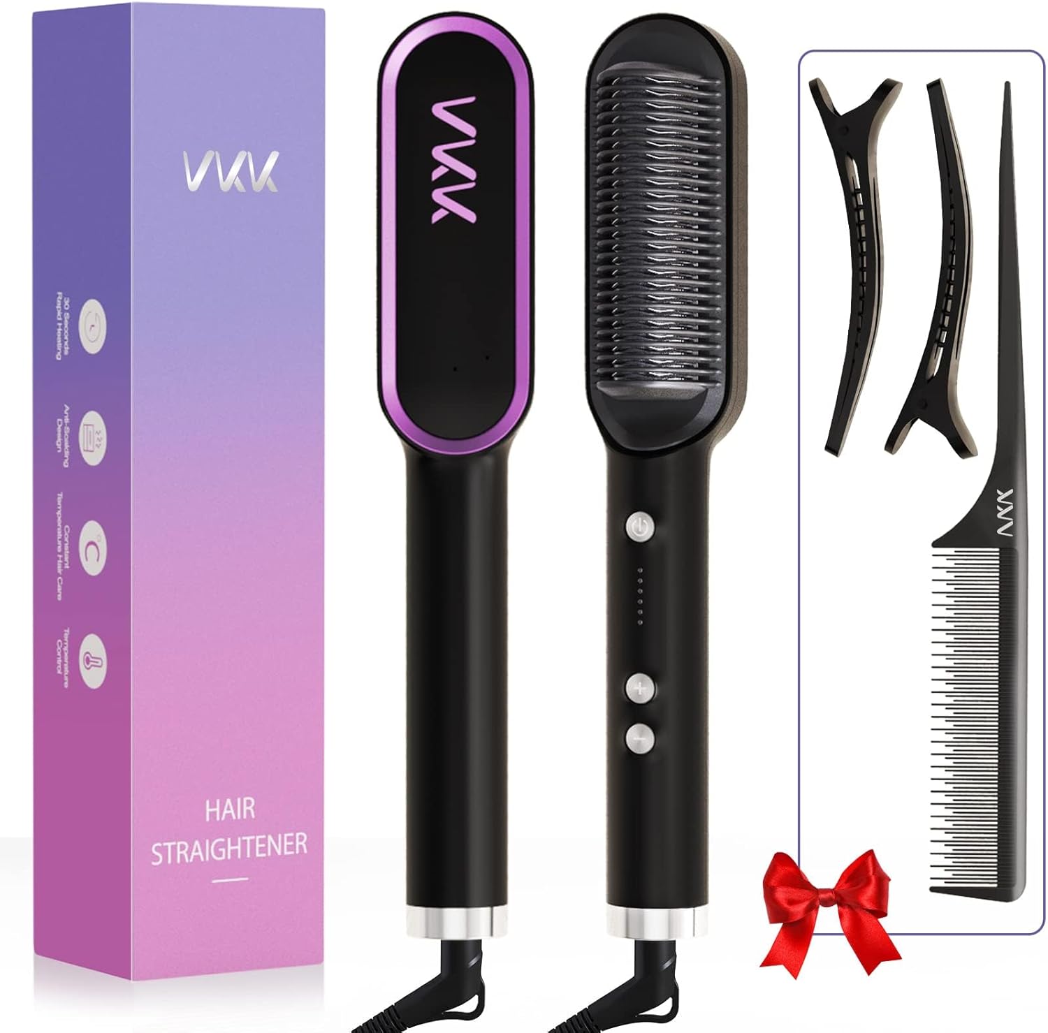 Brosse lissante chauffante : le peigne ionique ultrarapide pour des cheveux parfaitement lisses en 30 secondes