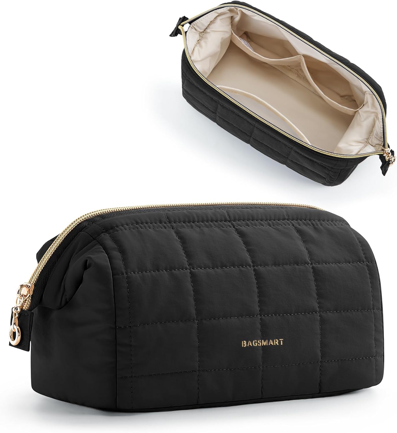 Trousse de maquillage de voyage : la solution idéale pour les femmes en déplacement Optimisez votre organisation avec cette trousse de toilette rembourrée, spacieuse et élégante