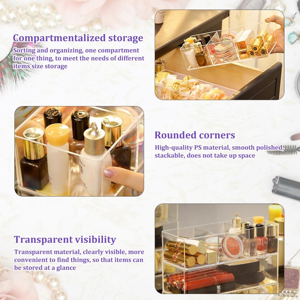 Boîte de rangement transparente pour maquillage : l'organiseur idéal pour une beauté toujours en ordre et à portée de main – Image 4