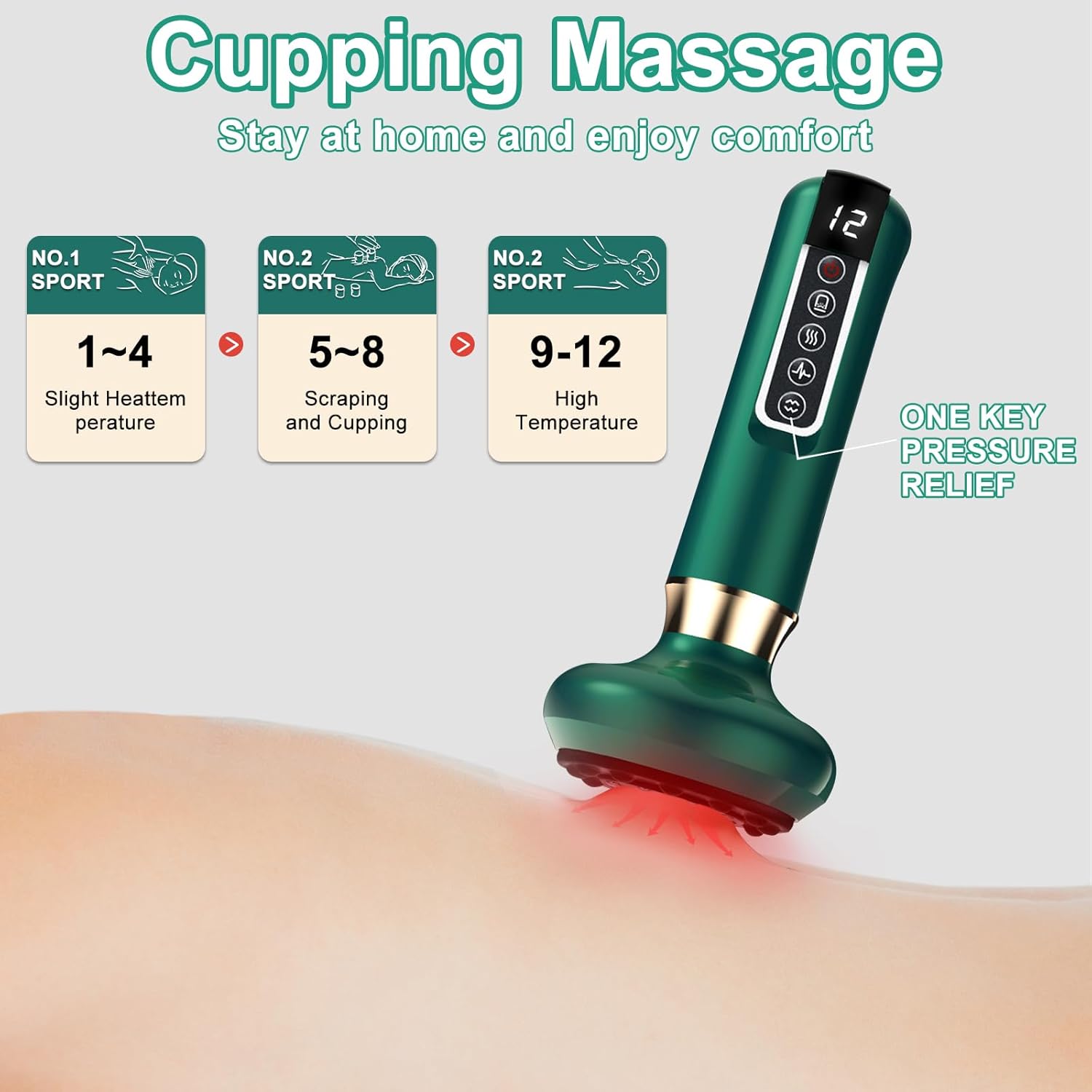 Appareil de massage anti-cellulite : un soin efficace pour jambes, ventre et bras Découvrez les bienfaits du drainage lymphatique avec 12 programmes et 4 modes – Image 4