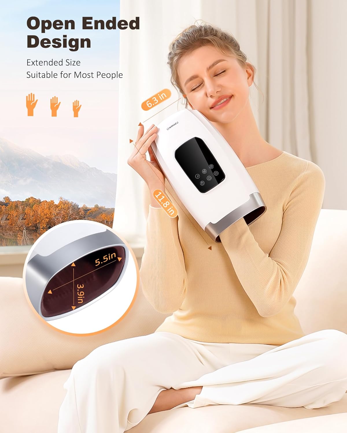 Masque de massage : le masseur de mains sans fil pour soulager l'arthrite et le syndrome du canal carpien Un cadeau d'anniversaire idéal pour femmes, alliant chaleur et compression pour un bien-être optimal – Image 7