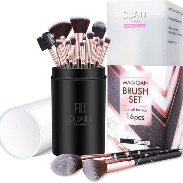 Ensemble de 16 pinceaux de maquillage professionnels : pour un teint parfait et un regard captivant