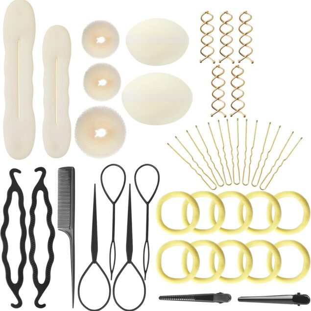Accessoires de coiffure : kit magique de 70 pièces pour femmes et filles, idéal pour réaliser des chignons élégants et des tresses créatives