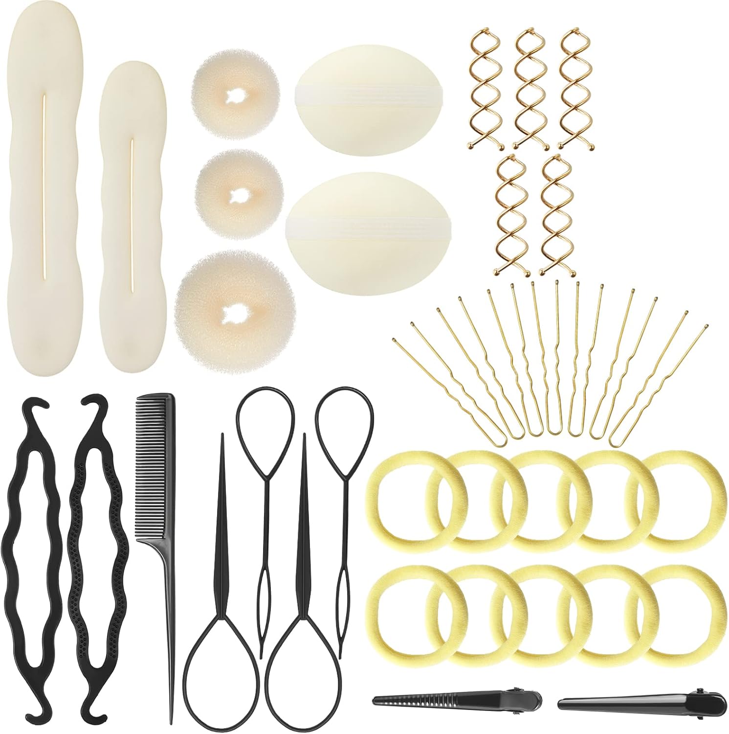 Accessoires de coiffure : kit magique de 70 pièces pour femmes et filles, idéal pour réaliser des chignons élégants et des tresses créatives