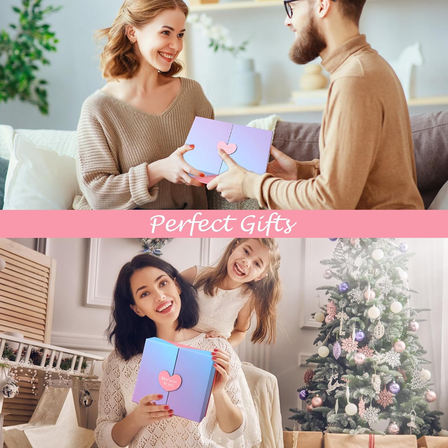 Kit cosmétique complet : coffret de Noël de 26 pièces pour femmes et filles Découvrez un magnifique assortiment d'ombres à paupières, fond de teint, correcteur, brillant à lèvres, blush et eyeliner pour sublimer votre beauté en cette saison festive ! – Image 6