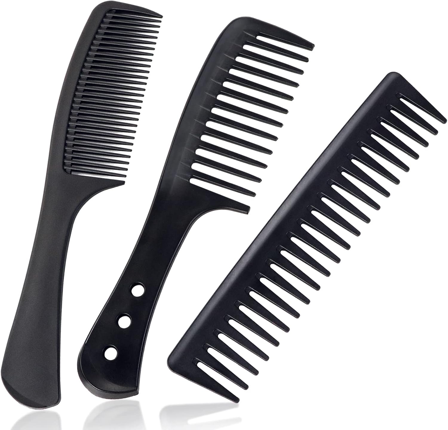 Peigne à dents larges en fibre de carbone : l'ensemble idéal pour cheveux longs, mouillés ou bouclés