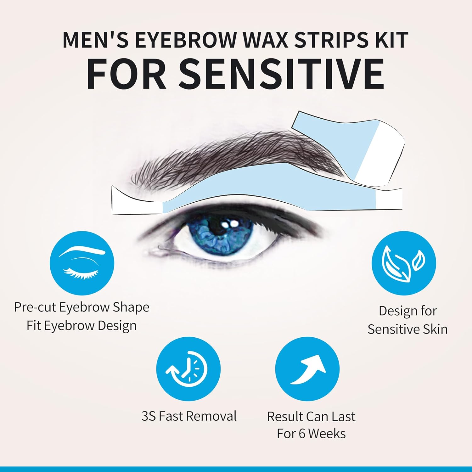 Bandes de cire froide dépilatoire pour sourcils homme : épilation douce et précise pour peaux sensibles – Image 5