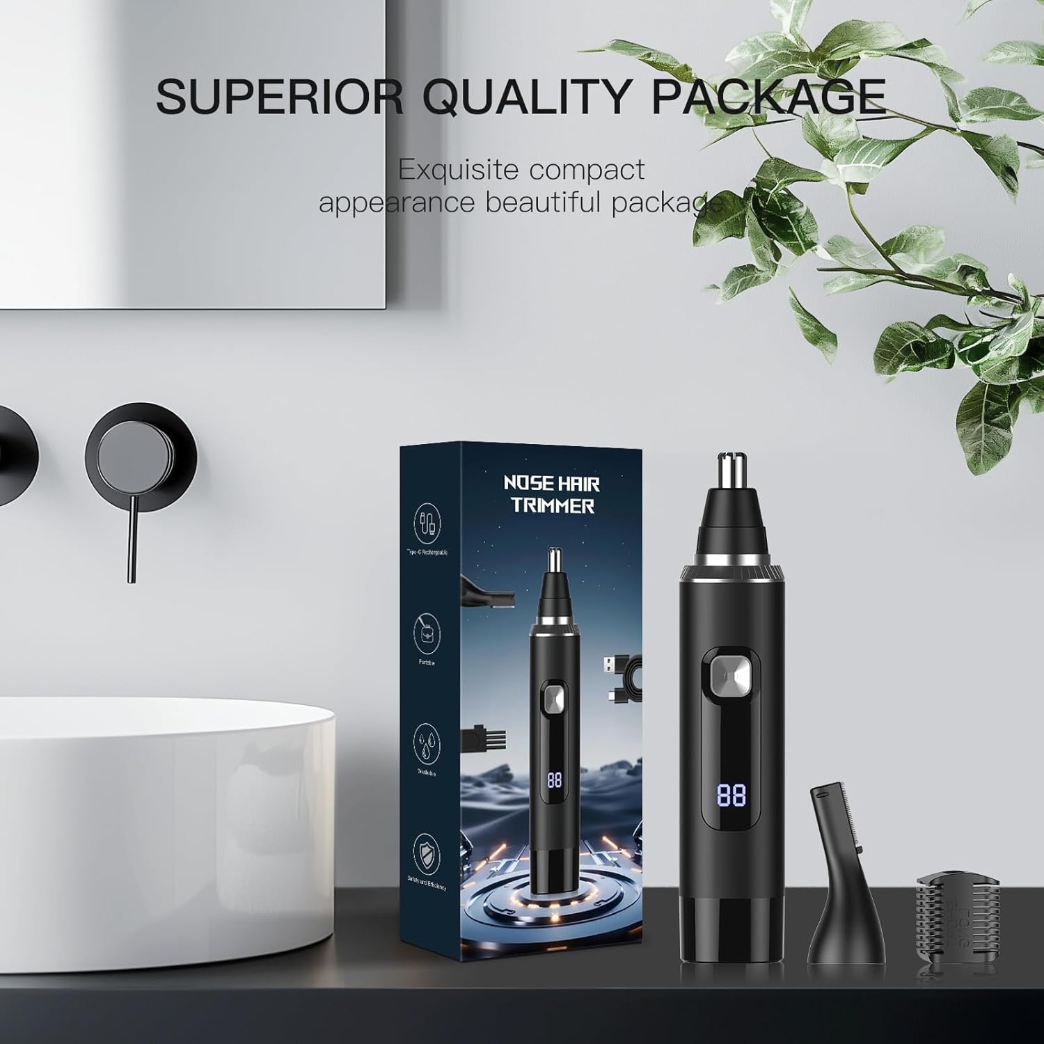Rasoir Nasal et Auriculaire pour Hommes - Tondeuse Électrique Rechargeable USB, Painless et Étanche IPX7 pour un Entretien Facile – Image 7
