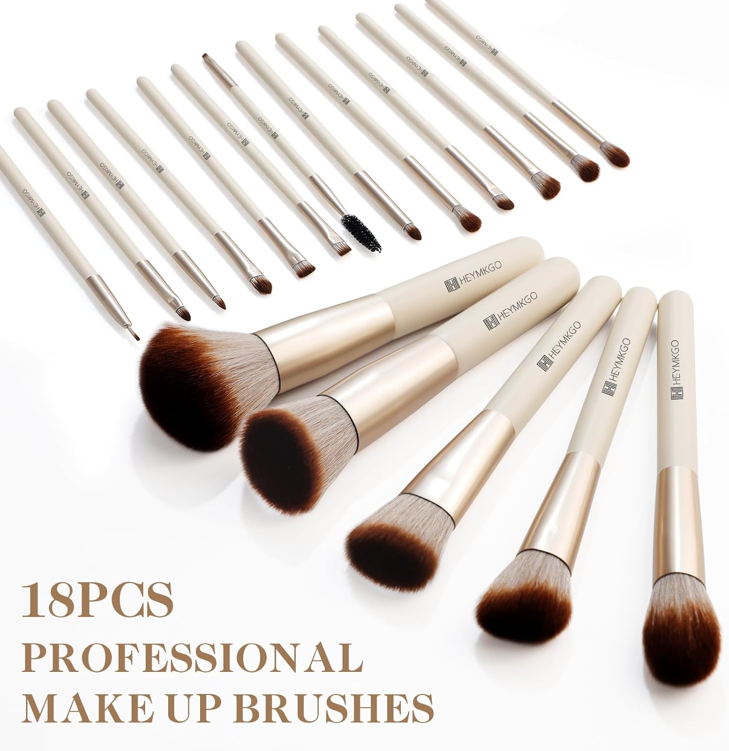 Pinceaux de maquillage professionnels : 18 pièces pour un teint parfait et un maquillage éclatant Découvrez des pinceaux synthétiques doux et sans cruauté avec un coffret cadeau élégant, idéal pour les passionnées de beauté – Image 2
