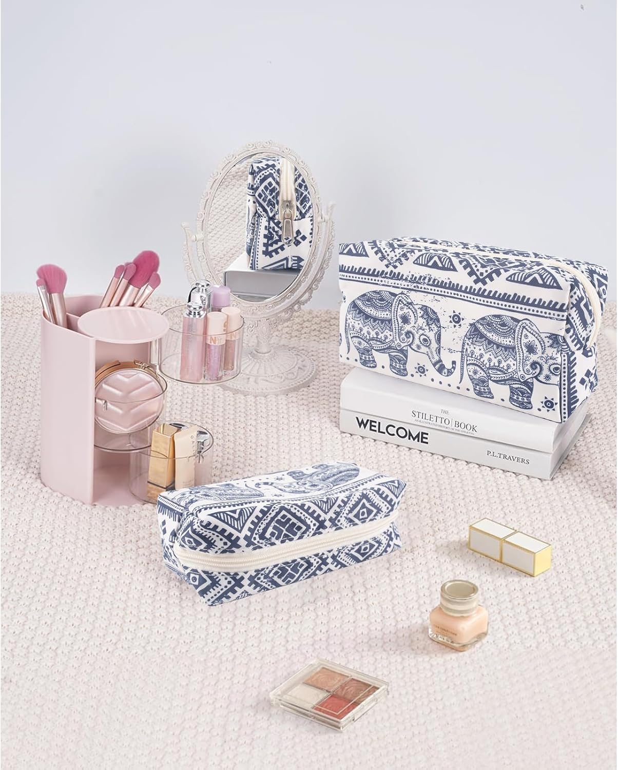 Petite trousse de maquillage élégante pour femme : parfaite pour le sac à main et les voyages – Image 6