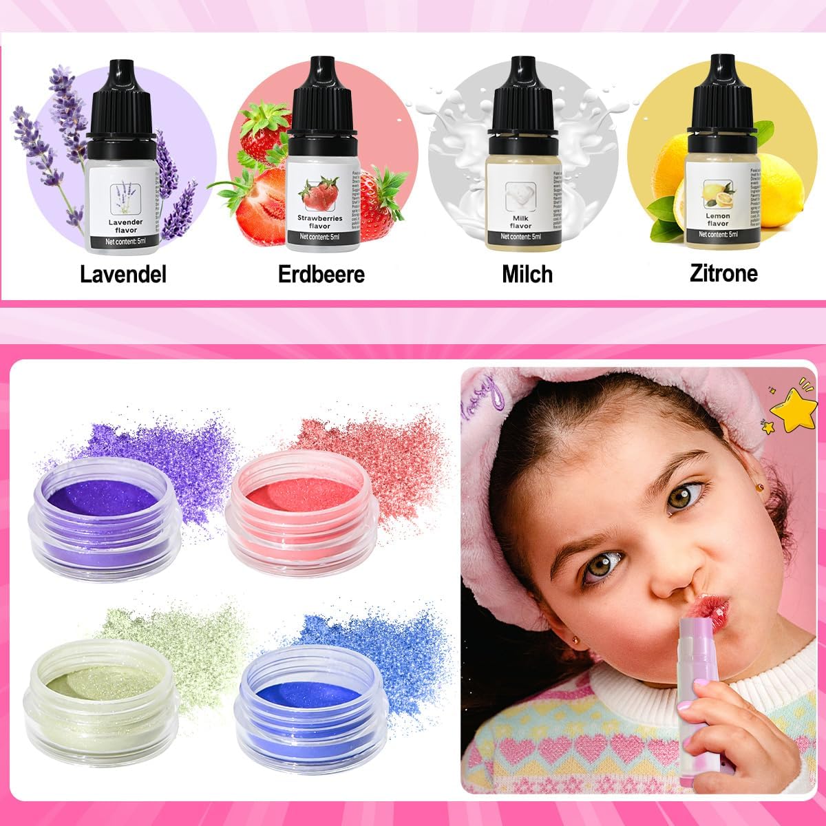 Kit de fabrication de gloss à lèvres hydratant : une activité créative et amusante pour filles et femmes – Image 3