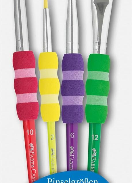 Pinceaux à manche souple pour artistes : maîtrisez la technique pastel avec ce set de 4 pièces