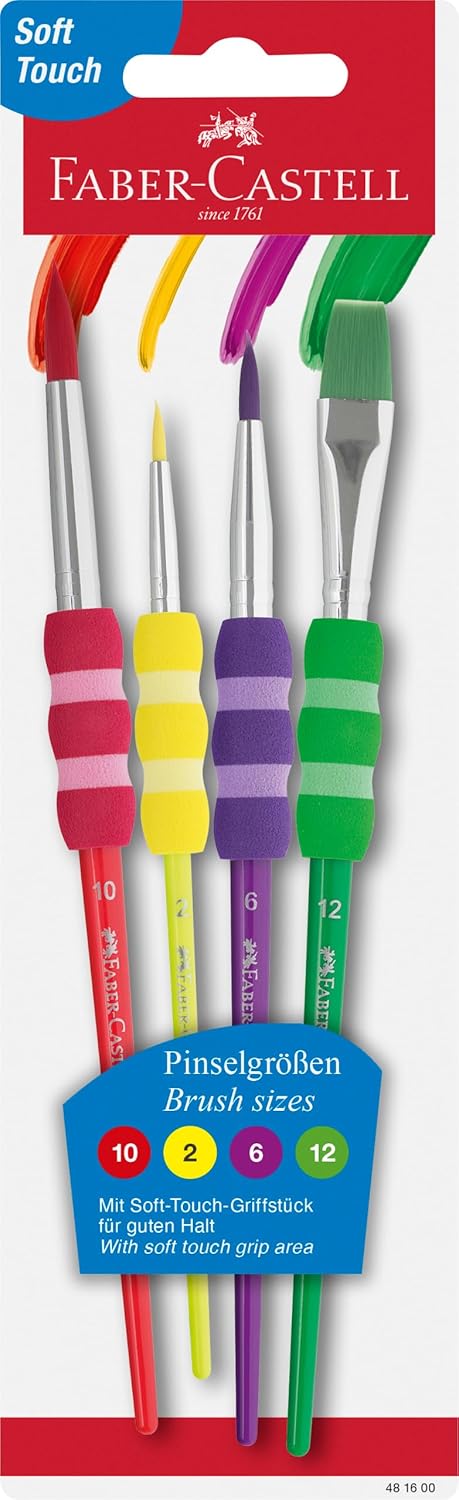 Pinceaux à manche souple pour artistes : maîtrisez la technique pastel avec ce set de 4 pièces
