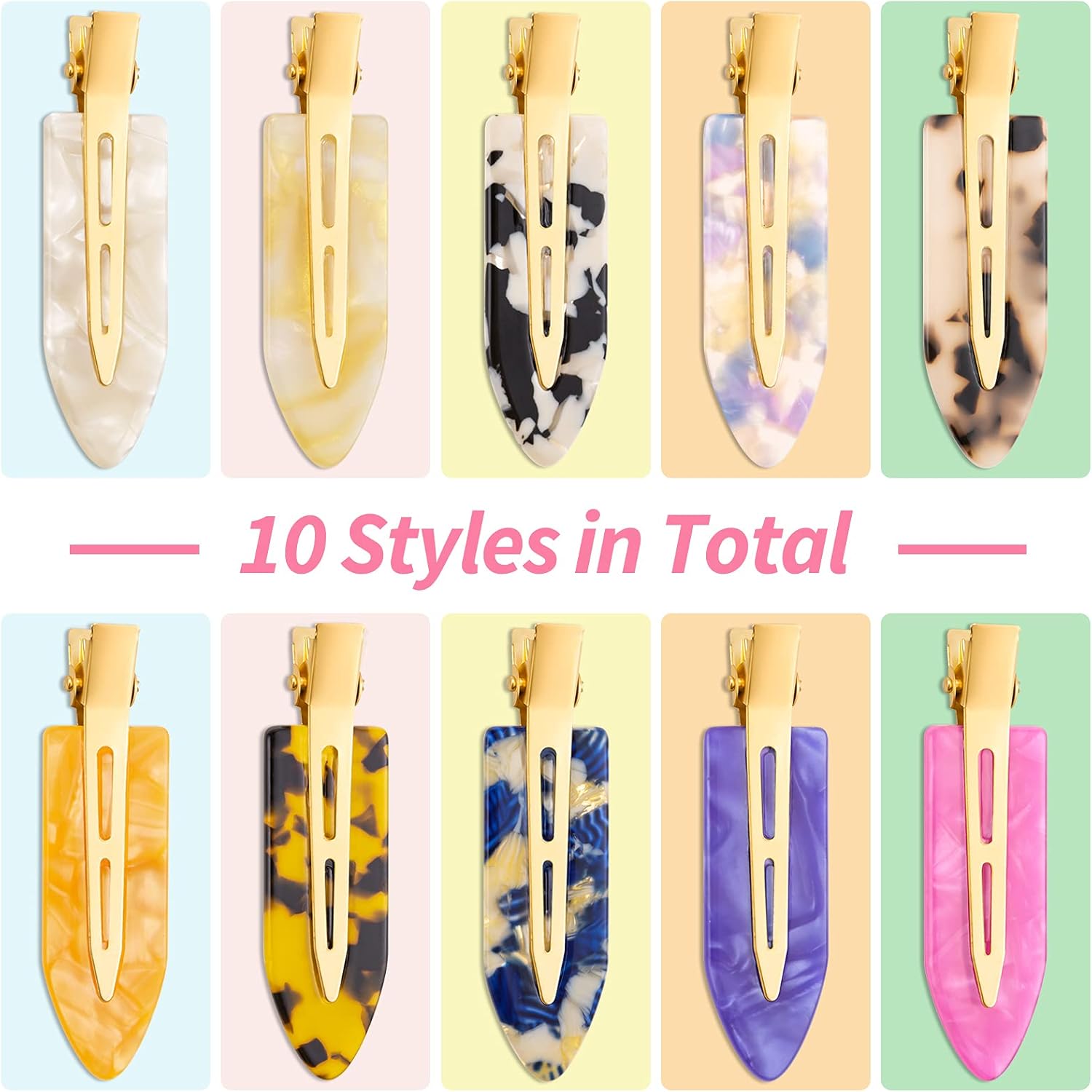 Pinces à cheveux sans pli : 10 pcs élégantes pour femmes et filles avec boîte de rangement pratique – Image 2