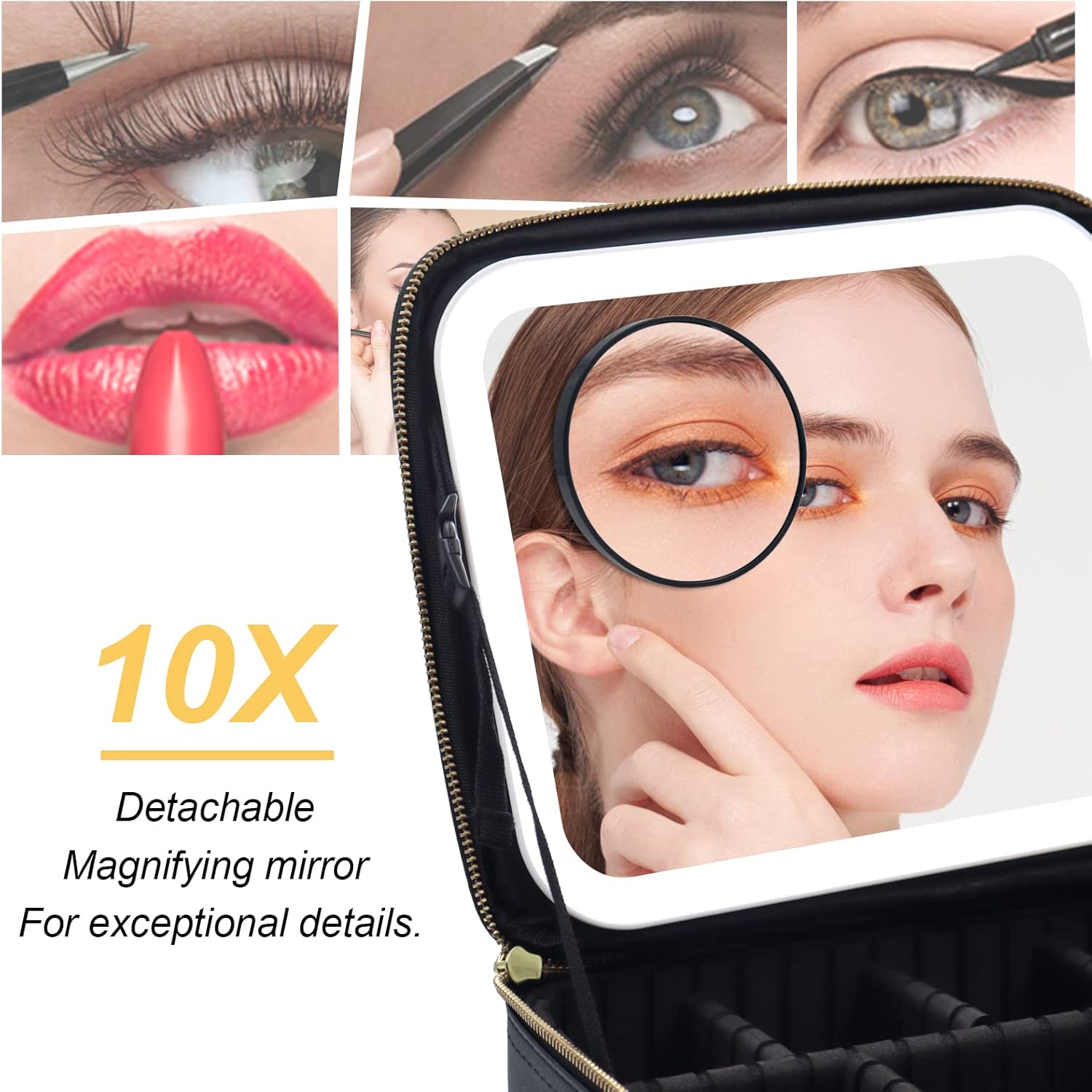 Trousse de maquillage avec miroir et lumière : l'alliée parfaite pour les beauty addicts en voyage – Image 6