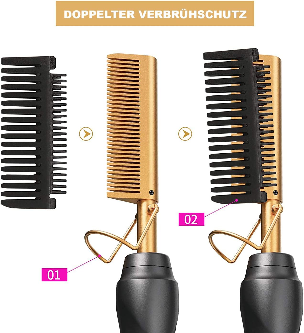 Fer à lisser professionnel 2 en 1 : lissez et coiffez vos cheveux en un seul geste pour une finition parfaite – Image 3