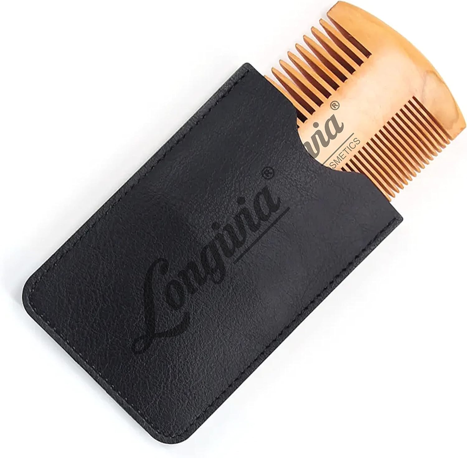 Peigne en bois pour barbe et moustache : l'outil écologique idéal pour les hommes soucieux de leur style – Image 6