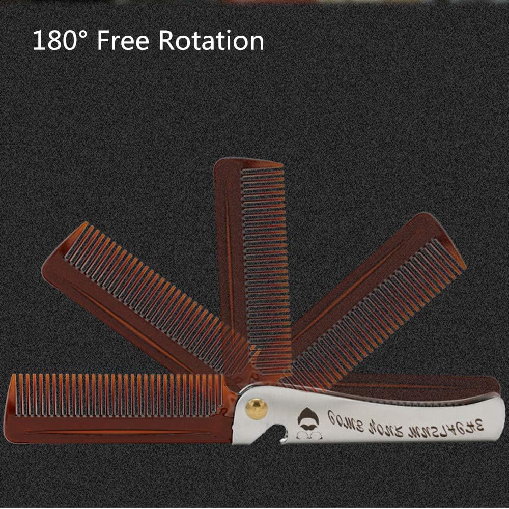 Peigne à cheveux et à barbe en acier inoxydable : l'outil idéal pour l'homme élégant en quête de style – Image 5
