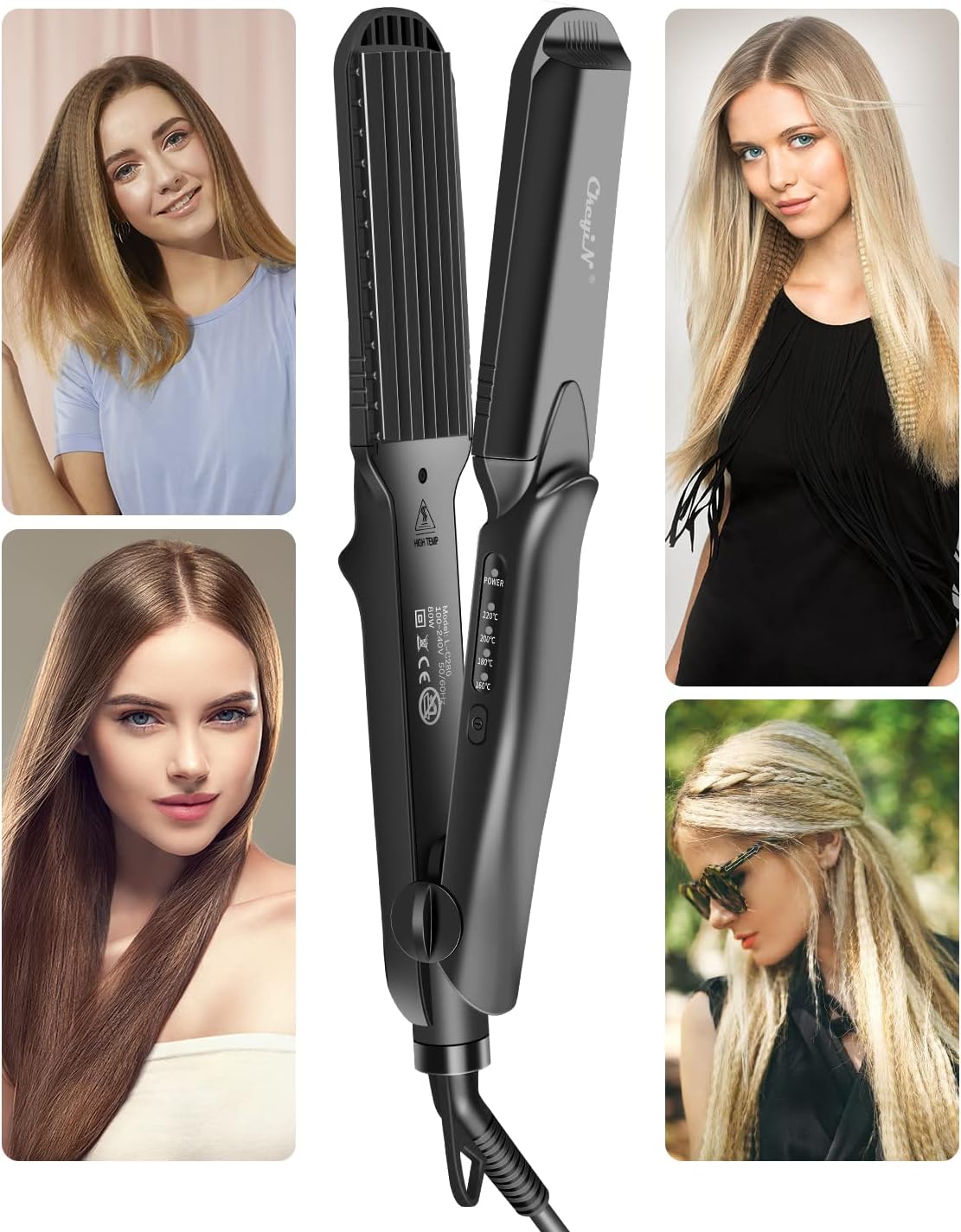 Lisseur cheveux 4 en 1 : l'outil polyvalent pour un coiffage élégant et sans brûlures – Image 6