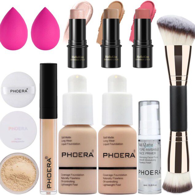 Fond de teint PHOERA : kit de maquillage Contour Stick 3 pièces pour un teint parfait et sculpté à tout moment