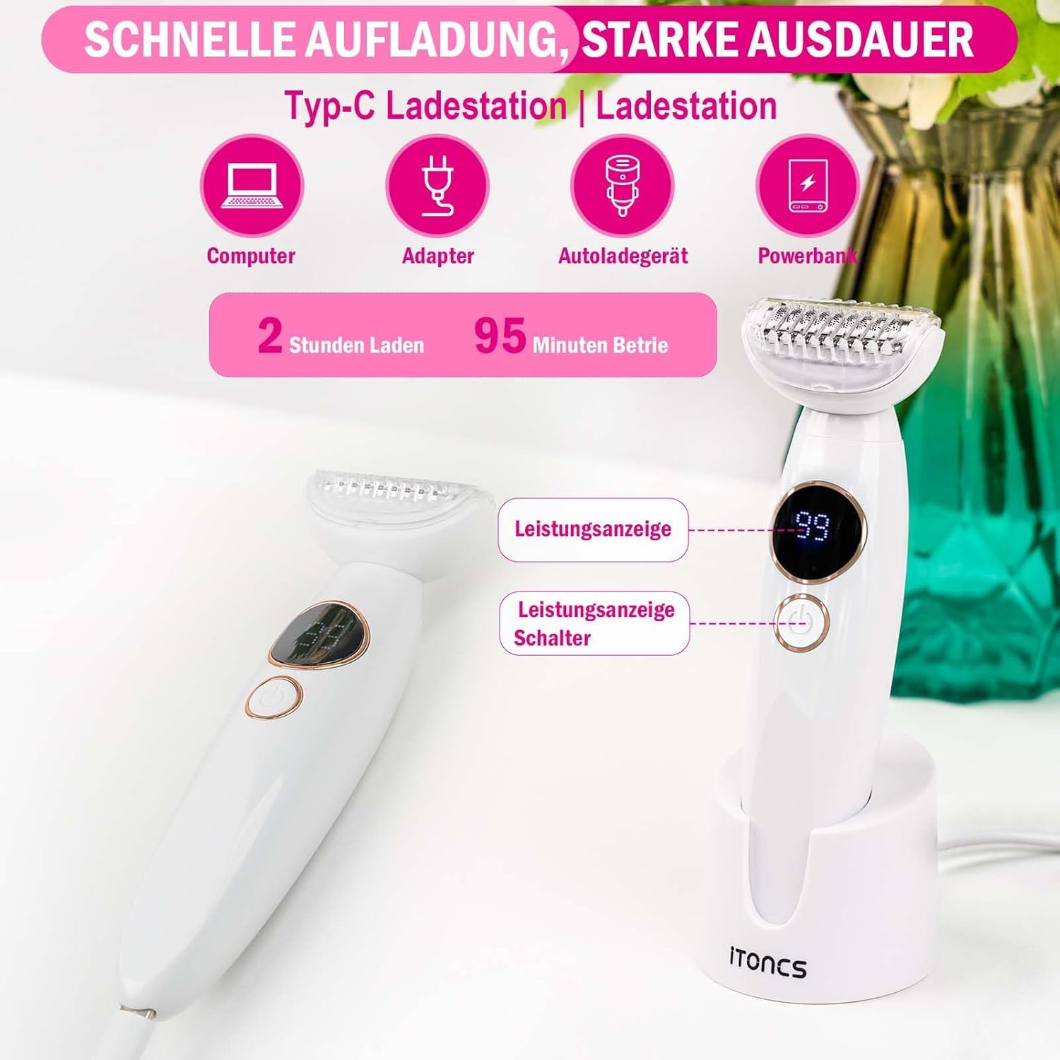 Rasoir Électrique iToncs 5 en 1 pour Femmes - Douceur et Précision – Image 3