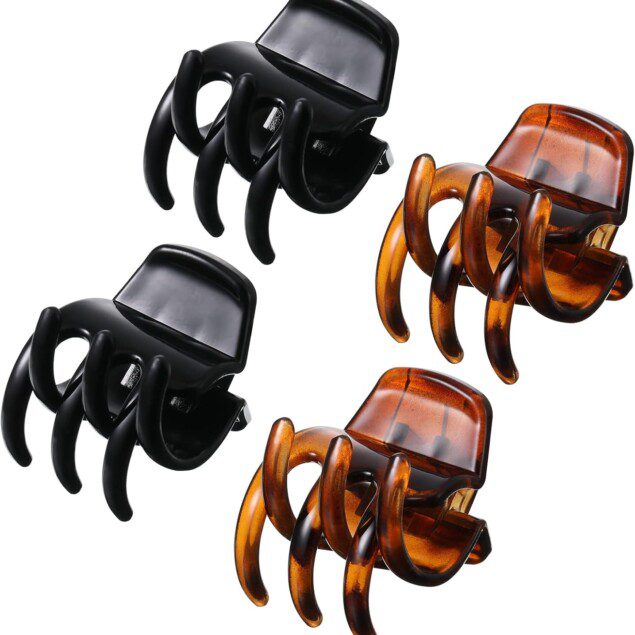 Pinces à cheveux antidérapantes pour un maintien parfait : lot de 4 pinces de taille moyenne idéales pour cheveux épais et fins