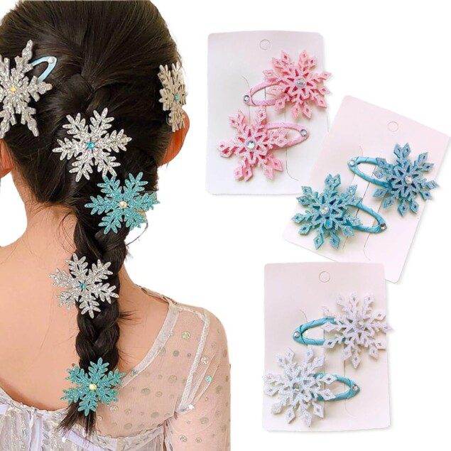 Barrettes à cheveux en forme de flocon de neige : accessoires élégants pour sublimer votre coiffure