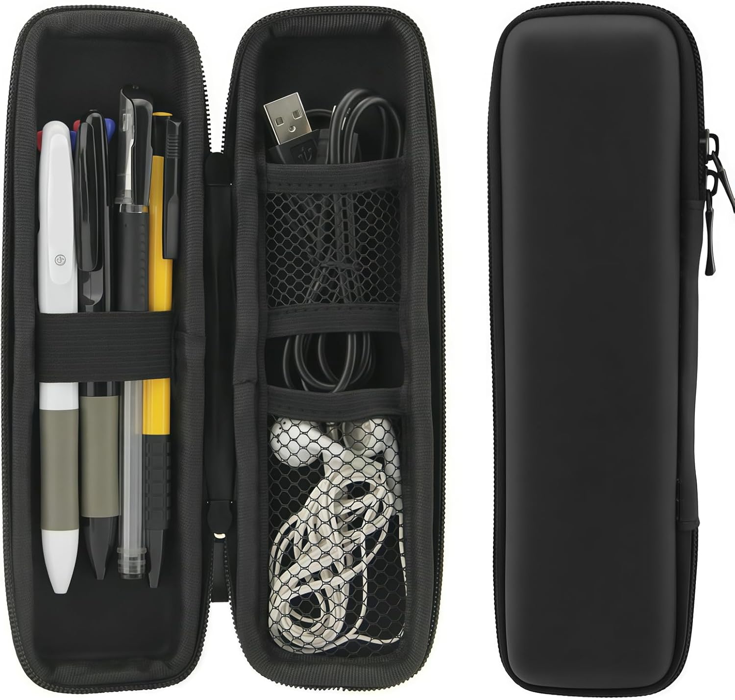 Petite trousse à crayons rigide et étanche : l'organisateur parfait pour les garçons et filles, idéal pour la papeterie et les fournitures de bureau