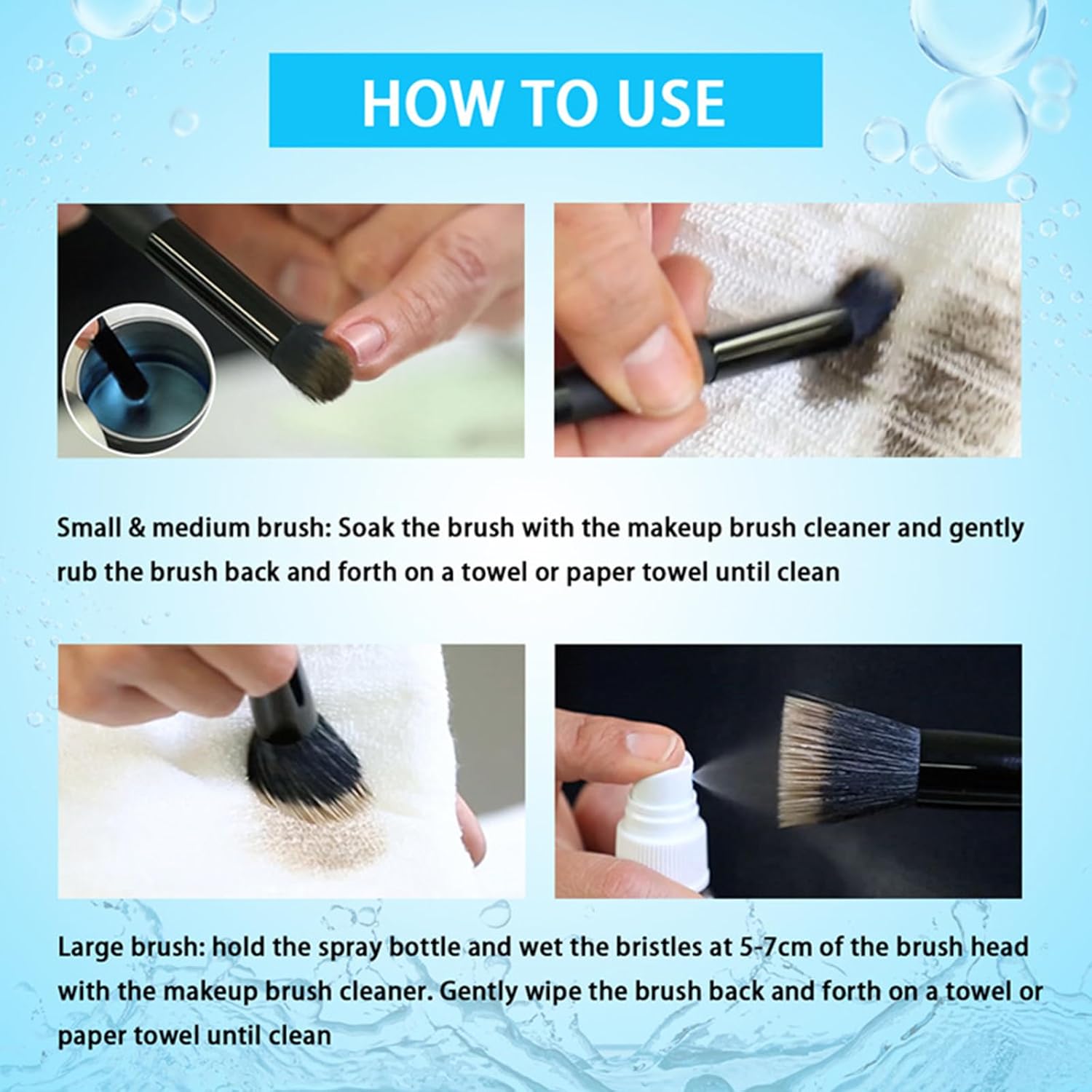 Spray nettoyant liquide pour pinceaux de maquillage : un nettoyage rapide et efficace pour les passionnées de beauté – Image 4