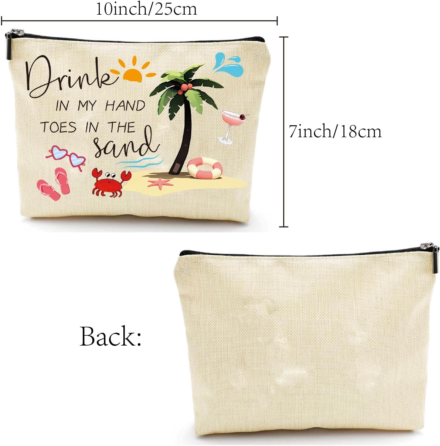 Trousse de maquillage voyage : la solution idéale pour femmes en vacances Pochette étanche et spacieuse pour cosmétiques, parfaite pour la plage et la natation – Image 2