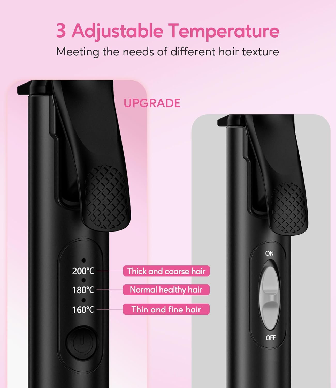 Fer à boucler 25 mm pour cheveux courts : créez des boucles sublimes avec notre mini fer à friser céramique, infusion de kératine et d'huile d'argan – Image 3